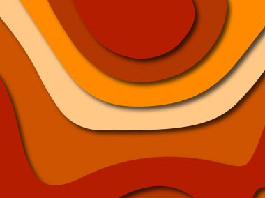 Renkli oyma sanat. Kağıt arka plan şekilleri kesim kağıdı ile kesin. İş sunumları, el ilanları, afişler, davetler için şablon tasarım düzen