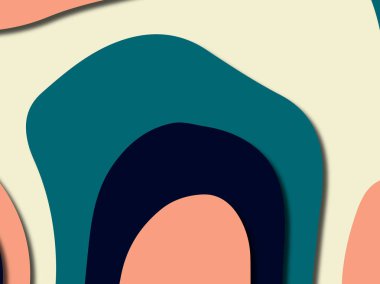 Renkli oyma sanat. Kağıt arka plan şekilleri kesim kağıdı ile kesin. İş sunumları, el ilanları, afişler, davetler için şablon tasarım düzen