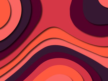 Renkli oyma sanat. Kağıt arka plan şekilleri kesim kağıdı ile kesin. İş sunumları, el ilanları, afişler, davetler için şablon tasarım düzen