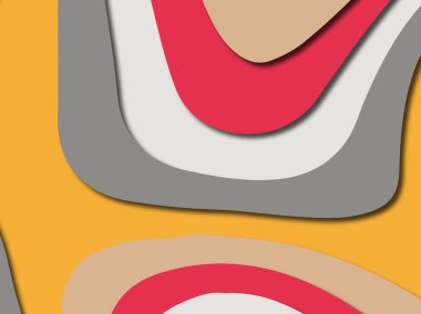 Renkli oyma sanat. Kağıt arka plan şekilleri kesim kağıdı ile kesin. İş sunumları, el ilanları, afişler, davetler için şablon tasarım düzen