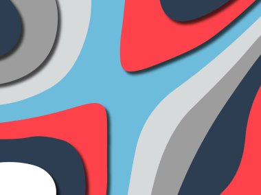 Renkli oyma sanat. Kağıt arka plan şekilleri kesim kağıdı ile kesin. İş sunumları, el ilanları, afişler, davetler için şablon tasarım düzen