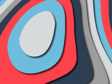 Renkli oyma sanat. Kağıt arka plan şekilleri kesim kağıdı ile kesin. İş sunumları, el ilanları, afişler, davetler için şablon tasarım düzen