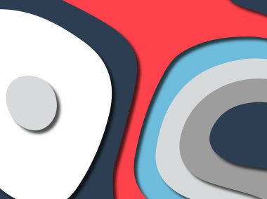 Renkli oyma sanat. Kağıt arka plan şekilleri kesim kağıdı ile kesin. İş sunumları, el ilanları, afişler, davetler için şablon tasarım düzen