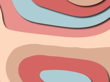 Renkli oyma sanat. Kağıt arka plan şekilleri kesim kağıdı ile kesin. İş sunumları, el ilanları, afişler, davetler için şablon tasarım düzen