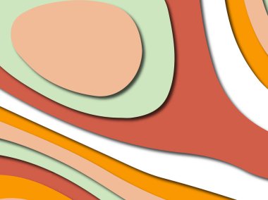 Renkli oyma sanat. Kağıt arka plan şekilleri kesim kağıdı ile kesin. İş sunumları, el ilanları, afişler, davetler için şablon tasarım düzen