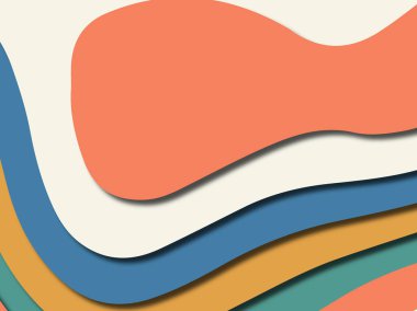 Renkli oyma sanat. Kağıt arka plan şekilleri kesim kağıdı ile kesin. İş sunumları, el ilanları, afişler, davetler için şablon tasarım düzen