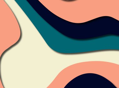 Renkli oyma sanat. Kağıt arka plan şekilleri kesim kağıdı ile kesin. İş sunumları, el ilanları, afişler, davetler için şablon tasarım düzen