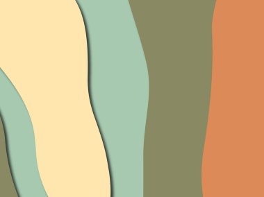 Renkli oyma sanat. Kağıt arka plan şekilleri kesim kağıdı ile kesin. İş sunumları, el ilanları, afişler, davetler için şablon tasarım düzen