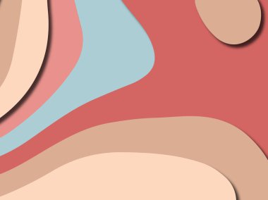 Renkli oyma sanat. Kağıt arka plan şekilleri kesim kağıdı ile kesin. İş sunumları, el ilanları, afişler, davetler için şablon tasarım düzen