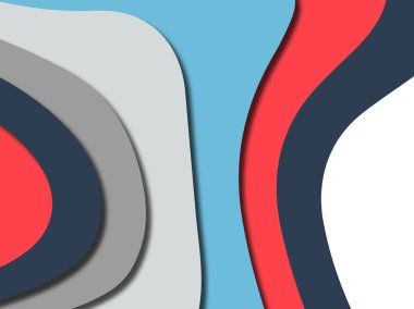 Renkli oyma sanat. Kağıt arka plan şekilleri kesim kağıdı ile kesin. İş sunumları, el ilanları, afişler, davetler için şablon tasarım düzen