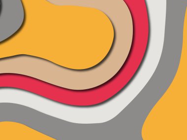 Renkli oyma sanat. Kağıt arka plan şekilleri kesim kağıdı ile kesin. İş sunumları, el ilanları, afişler, davetler için şablon tasarım düzen