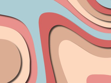 Renkli oyma sanat. Kağıt arka plan şekilleri kesim kağıdı ile kesin. İş sunumları, el ilanları, afişler, davetler için şablon tasarım düzen