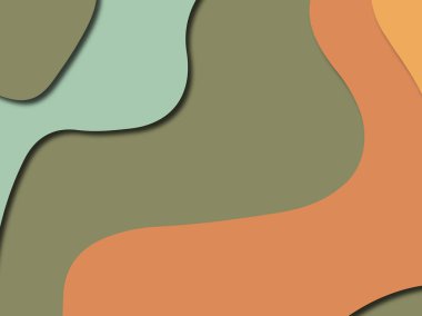 Renkli oyma sanat. Kağıt arka plan şekilleri kesim kağıdı ile kesin. İş sunumları, el ilanları, afişler, davetler için şablon tasarım düzen