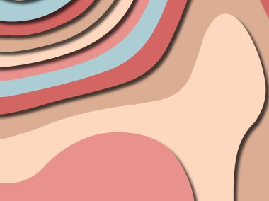 Renkli oyma sanat. Kağıt arka plan şekilleri kesim kağıdı ile kesin. İş sunumları, el ilanları, afişler, davetler için şablon tasarım düzen