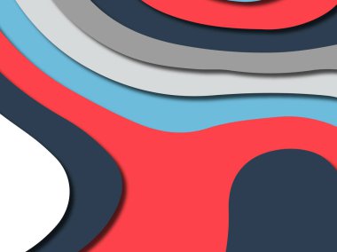 Renkli oyma sanat. Kağıt arka plan şekilleri kesim kağıdı ile kesin. İş sunumları, el ilanları, afişler, davetler için şablon tasarım düzen