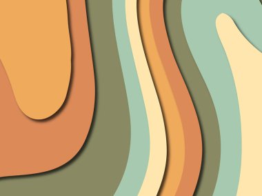 Renkli oyma sanat. Kağıt arka plan şekilleri kesim kağıdı ile kesin. İş sunumları, el ilanları, afişler, davetler için şablon tasarım düzen