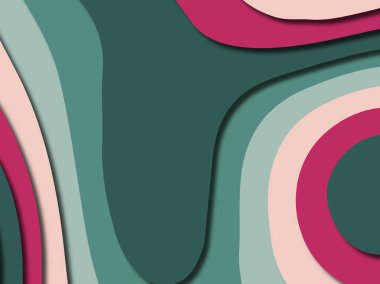 Renkli oyma sanat. Kağıt arka plan şekilleri kesim kağıdı ile kesin. İş sunumları, el ilanları, afişler, davetler için şablon tasarım düzen