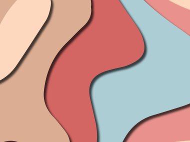 Renkli oyma sanat. Kağıt arka plan şekilleri kesim kağıdı ile kesin. İş sunumları, el ilanları, afişler, davetler için şablon tasarım düzen