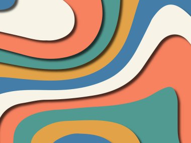 Renkli oyma sanat. Kağıt arka plan şekilleri kesim kağıdı ile kesin. İş sunumları, el ilanları, afişler, davetler için şablon tasarım düzen