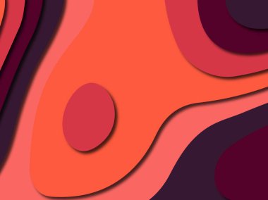 Renkli oyma sanat. Kağıt arka plan şekilleri kesim kağıdı ile kesin. İş sunumları, el ilanları, afişler, davetler için şablon tasarım düzen