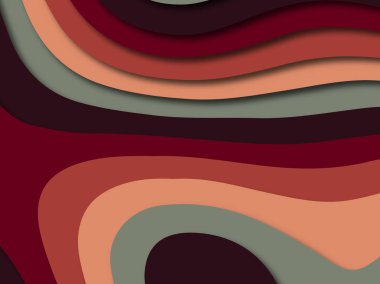 Renkli oyma sanat. Kağıt arka plan şekilleri kesim kağıdı ile kesin. İş sunumları, el ilanları, afişler, davetler için şablon tasarım düzen