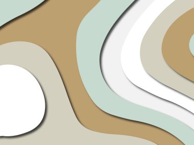 Renkli oyma sanat. Kağıt arka plan şekilleri kesim kağıdı ile kesin. İş sunumları, el ilanları, afişler, davetler için şablon tasarım düzen