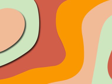 Renkli oyma sanat. Kağıt arka plan şekilleri kesim kağıdı ile kesin. İş sunumları, el ilanları, afişler, davetler için şablon tasarım düzen