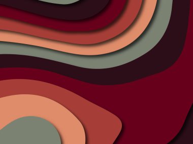 Renkli oyma sanat. Kağıt arka plan şekilleri kesim kağıdı ile kesin. İş sunumları, el ilanları, afişler, davetler için şablon tasarım düzen