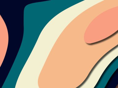 Renkli oyma sanat. Kağıt arka plan şekilleri kesim kağıdı ile kesin. İş sunumları, el ilanları, afişler, davetler için şablon tasarım düzen