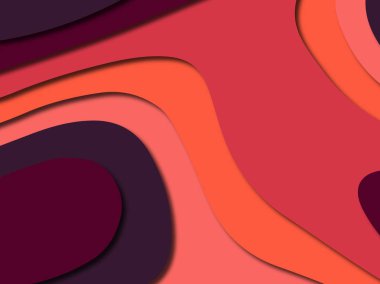 Renkli oyma sanat. Kağıt arka plan şekilleri kesim kağıdı ile kesin. İş sunumları, el ilanları, afişler, davetler için şablon tasarım düzen