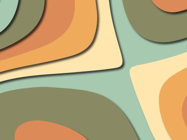 Renkli oyma sanat. Kağıt arka plan şekilleri kesim kağıdı ile kesin. İş sunumları, el ilanları, afişler, davetler için şablon tasarım düzen