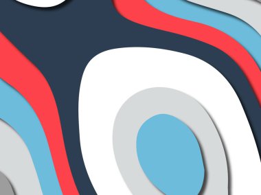 Renkli oyma sanat. Kağıt arka plan şekilleri kesim kağıdı ile kesin. İş sunumları, el ilanları, afişler, davetler için şablon tasarım düzen