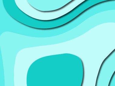 Renkli oyma sanat. Kağıt arka plan şekilleri kesim kağıdı ile kesin. İş sunumları, el ilanları, afişler, davetler için şablon tasarım düzen