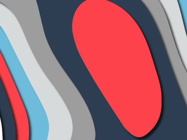 Renkli oyma sanat. Kağıt arka plan şekilleri kesim kağıdı ile kesin. İş sunumları, el ilanları, afişler, davetler için şablon tasarım düzen