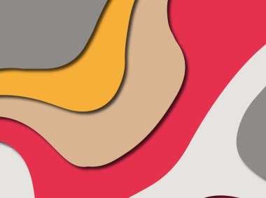 Renkli oyma sanat. Kağıt arka plan şekilleri kesim kağıdı ile kesin. İş sunumları, el ilanları, afişler, davetler için şablon tasarım düzen