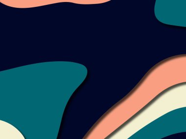 Renkli oyma sanat. Kağıt arka plan şekilleri kesim kağıdı ile kesin. İş sunumları, el ilanları, afişler, davetler için şablon tasarım düzen