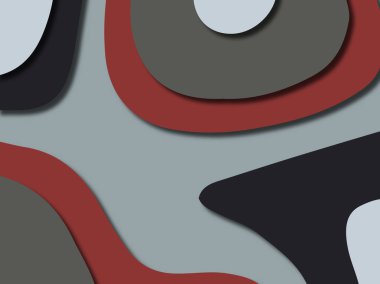 Renkli oyma sanat. Kağıt arka plan şekilleri kesim kağıdı ile kesin. İş sunumları, el ilanları, afişler, davetler için şablon tasarım düzen