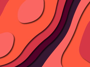 Renkli oyma sanat. Kağıt arka plan şekilleri kesim kağıdı ile kesin. İş sunumları, el ilanları, afişler, davetler için şablon tasarım düzen