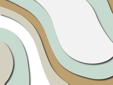 Renkli oyma sanat. Kağıt arka plan şekilleri kesim kağıdı ile kesin. İş sunumları, el ilanları, afişler, davetler için şablon tasarım düzen