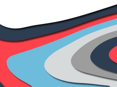 Renkli oyma sanat. Kağıt arka plan şekilleri kesim kağıdı ile kesin. İş sunumları, el ilanları, afişler, davetler için şablon tasarım düzen