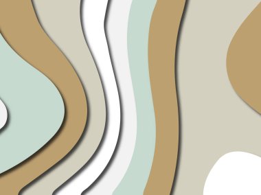 Renkli oyma sanat. Kağıt arka plan şekilleri kesim kağıdı ile kesin. İş sunumları, el ilanları, afişler, davetler için şablon tasarım düzen