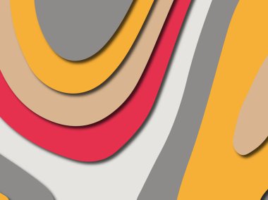 Renkli oyma sanat. Kağıt arka plan şekilleri kesim kağıdı ile kesin. İş sunumları, el ilanları, afişler, davetler için şablon tasarım düzen