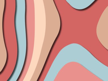 Renkli oyma sanat. Kağıt arka plan şekilleri kesim kağıdı ile kesin. İş sunumları, el ilanları, afişler, davetler için şablon tasarım düzen