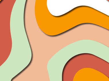 Renkli oyma sanat. Kağıt arka plan şekilleri kesim kağıdı ile kesin. İş sunumları, el ilanları, afişler, davetler için şablon tasarım düzen