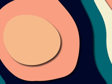 Renkli oyma sanat. Kağıt arka plan şekilleri kesim kağıdı ile kesin. İş sunumları, el ilanları, afişler, davetler için şablon tasarım düzen