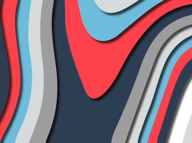 Renkli oyma sanat. Kağıt arka plan şekilleri kesim kağıdı ile kesin. İş sunumları, el ilanları, afişler, davetler için şablon tasarım düzen