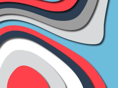 Renkli oyma sanat. Kağıt arka plan şekilleri kesim kağıdı ile kesin. İş sunumları, el ilanları, afişler, davetler için şablon tasarım düzen