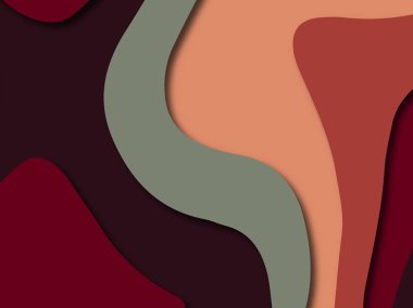 Renkli oyma sanat. Kağıt arka plan şekilleri kesim kağıdı ile kesin. İş sunumları, el ilanları, afişler, davetler için şablon tasarım düzen