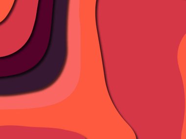 Renkli oyma sanat. Kağıt arka plan şekilleri kesim kağıdı ile kesin. İş sunumları, el ilanları, afişler, davetler için şablon tasarım düzen