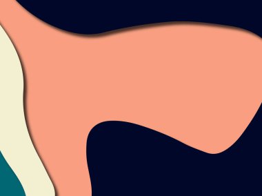 Renkli oyma sanat. Kağıt arka plan şekilleri kesim kağıdı ile kesin. İş sunumları, el ilanları, afişler, davetler için şablon tasarım düzen